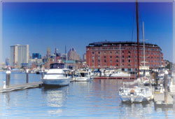 Boats Docked at Marina - Henderson's Wharf Marina & Inn - Baltimore, Maryland - Marinalife