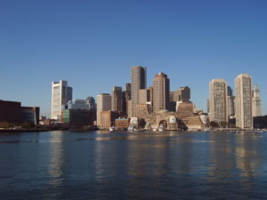 Boston skyline from Boston Harbor by Willem van Bergen | New England | Marinalife