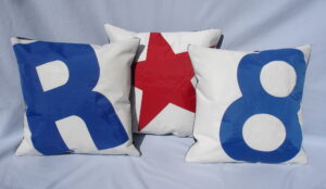 Pillows made from recycled sails by Reiter8 | nautical diy | marinalife