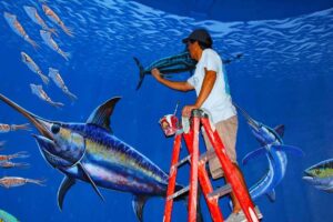 Artist Carey Chen - caribbean art - marinalife